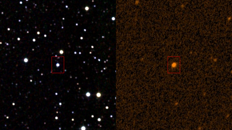 Imágenes de la estrella en infrarrojo y ultravioleta. Wikimedia Commons